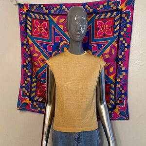 Vintage Tricia’s Gold Knit Tank, S